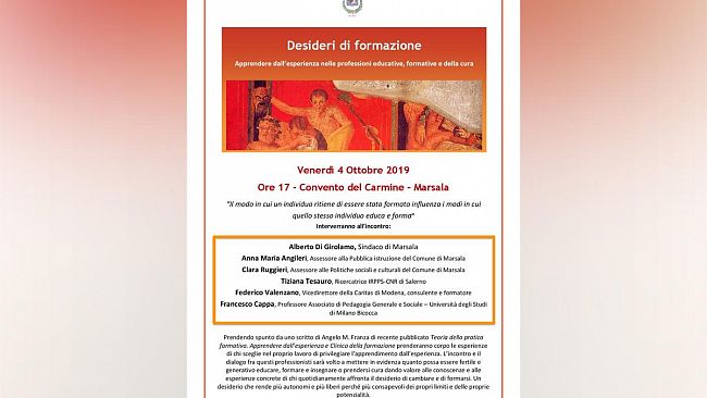 “Desideri di Formazione”, Incontro a Marsala