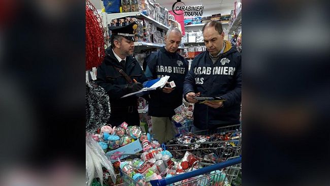 Mazara, Operazione capodanno sicuro. Oltre 800 articoli pericolosi sequestrati dai carabinieri
