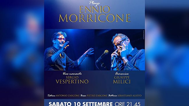 Trapani, al Teatro G. Di Stefano “Plays Ennio Morricone” con Milici e Vespertino