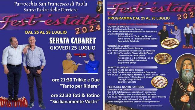  Marsala, tanti gli eventi per il Fest'Estate 2024 a Santo Padre delle Perriere