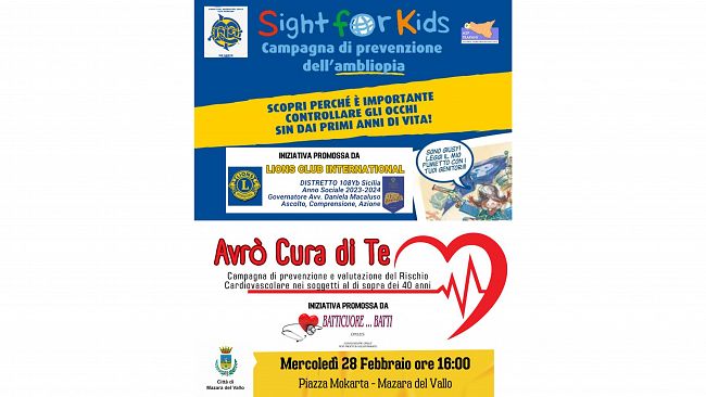 Il Lions Club Mazara Fata Morgana e Batticuore Onlus insieme per la prevenzione e cura della salute