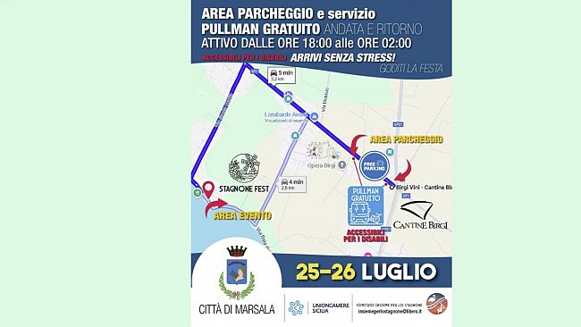 Stagnone Fest a Marsala, il 25 e 26 luglio modifiche alla circolazione veicolare nell’area Baglio Abele  
