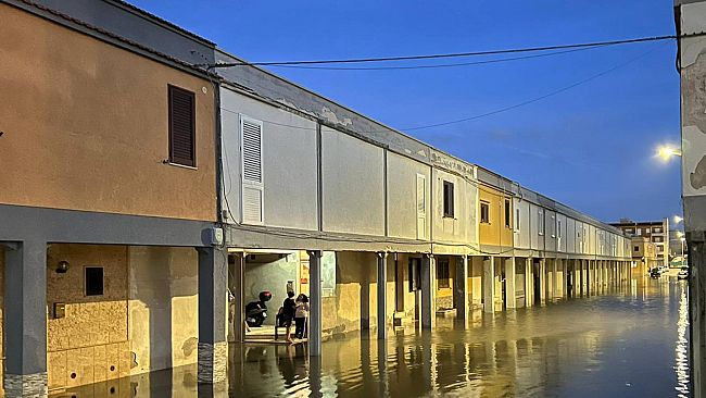 Nubifragio a Trapani, rione Cappuccinelli al collasso