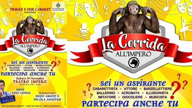 Marsala, cercasi concorrenti: torna “La Corrida all’Impero” sabato 19 novembre, ospite Ezio Genna