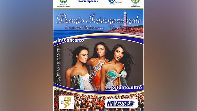 Sabato 31 agosto a Torretta Granitola il “Premio Internazionale Canto del Mediterraneo – Vivi Mazara”