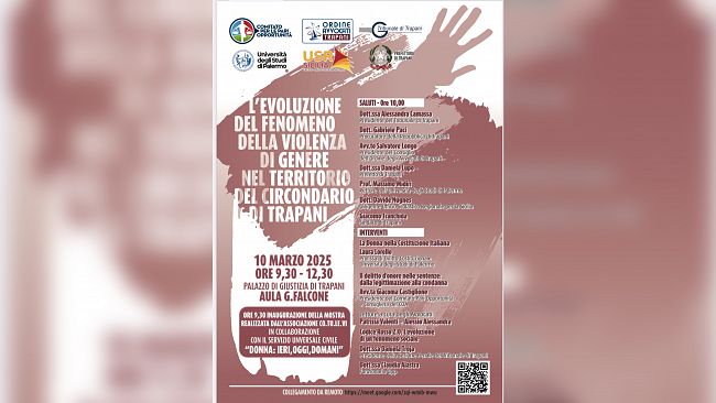 A Trapani l’evento formativo “L’evoluzione del fenomeno della violenza di genere nel circondario del Tribunale”