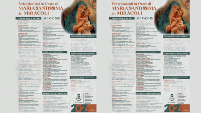 Alcamo, dal 13 al 21 giungo i festeggiamenti in onore di Maria SS. dei Miracoli 