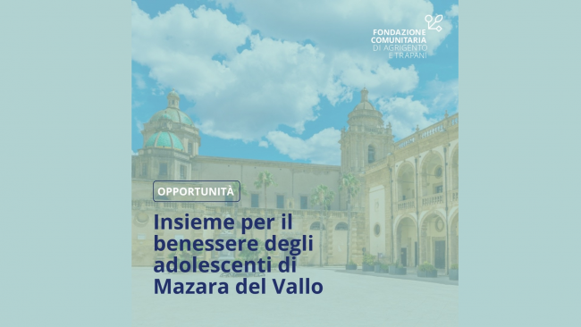 Mazara, invito alla co-progettazione per il benessere degli adolescenti della città 