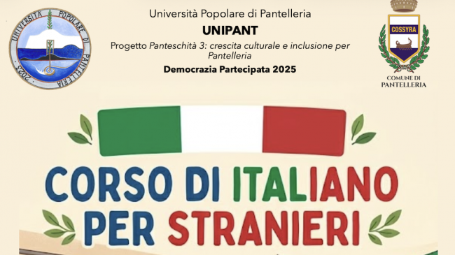 Pantelleria, l'unipant lancia i nuovi corsi gratuiti di italiano per stranieri