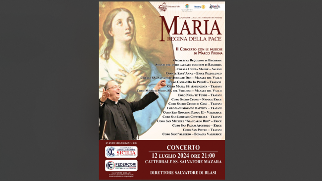 Mazara, in Cattedrale il concerto “Maria Regina della Pace” 