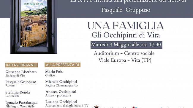 Vita, oggi la presentazione del libro “Una Famiglia. Gli Occhipinti di Vita”