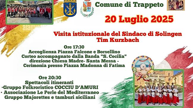 Il sindaco di Solingen in visita istituzionale a Trappeto