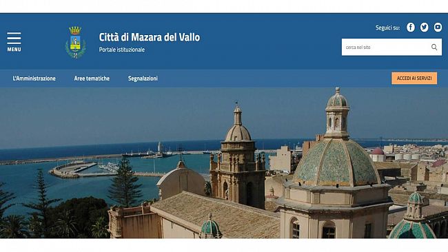 Mazara, online il nuovo portale istituzionale del Comune