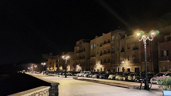 Trapani, Viale delle Sirene torna a risplendere con il nuovo impianto di illuminazione