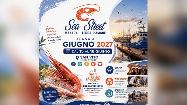 Dal 15 al 18 giugno 2027 torna “Sea Street-Mazara Terra d'Amare” 