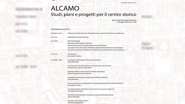 Alcamo, tutto pronto per il congresso sui progetti del centro storico