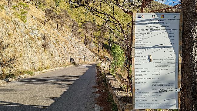 Chiusura strada provinciale 1 a Montelepre. Terranova:
