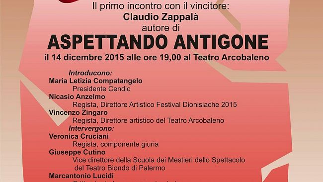Mito e contemporaneità al Teatro Arcobaleno: I finalisti del premio CeNDIC Segesta