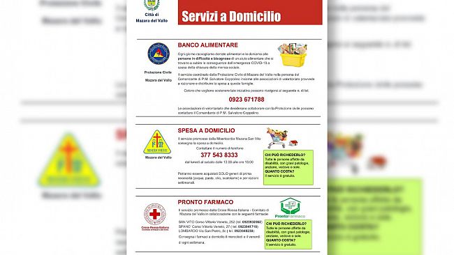 Mazara, “Covid19 – Servizi a domicilio”. Ecco a chi e come rivolgersi