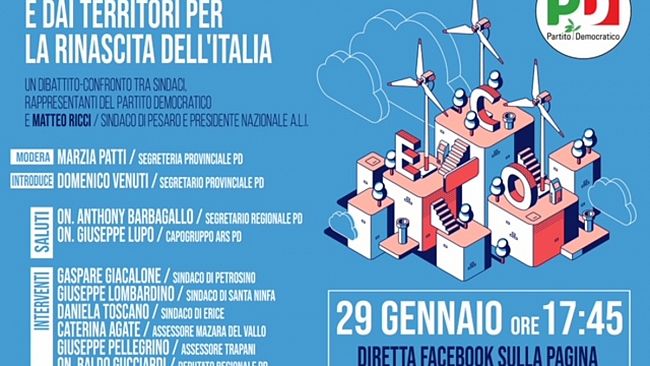 Unione PD provinciale Trapani : “Ripartiamo dagli enti locali e dai territori per la rinascita dell’Italia”