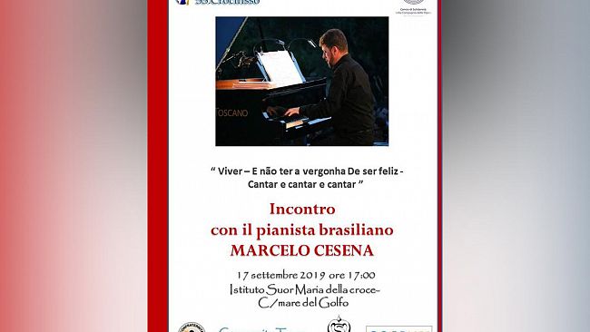 Il pianista brasiliano Marcelo Cesena nella Casa per anziani “Suor Maria della Croce”