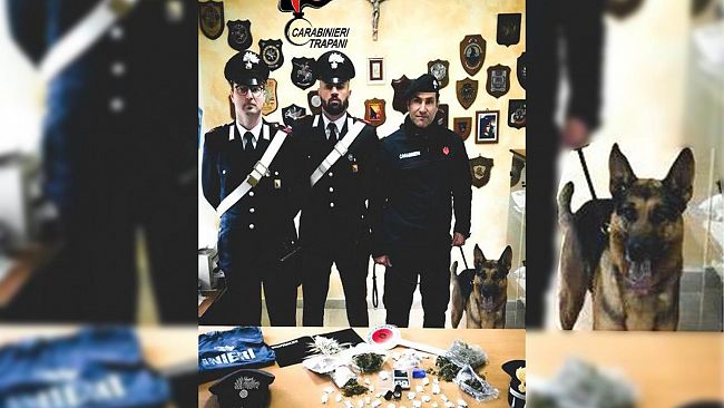 Campobello, controlli dei Carabinieri. Il cane Mike scopre altra droga