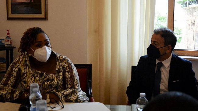 Visita al Palazzo di Città del Ministro della Pesca del Ghana