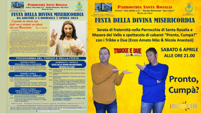 Mazara, la parrocchia Santa Rosalia celebra la festa della divina misericordia 