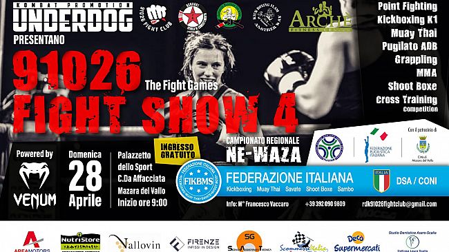 Domenica 28 aprile a Mazara del Vallo la 4^ edizione del 91026 Fight Show