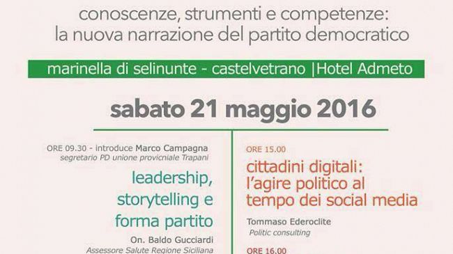 TRAPANI – Il PD provinciale organizza: “Comunicare la buona politica”