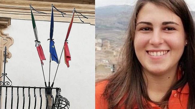 Partanna, bandiere a lutto per Francesca Cuttone