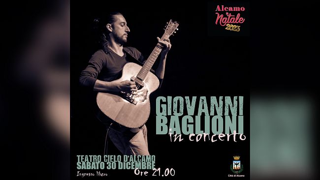 Alcamo, Natale 2023: Giovanni Baglioni in concerto sabato 30 dicembre