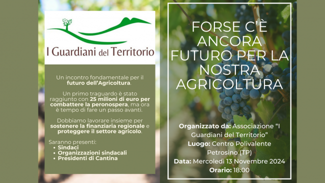 Guardiani del Territorio, il 13 novembre la manifestazione 