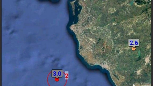 Scossa di terremoto con epicentro ad est di Mazara del Vallo