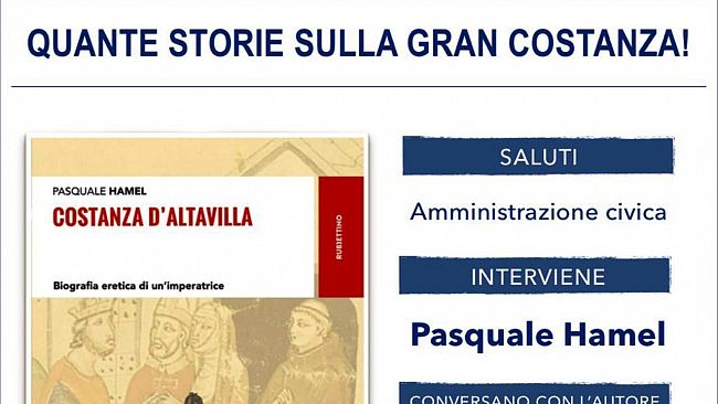 Mazara, il 28 febbraio presentazione della biografia di Costanza D’Altavilla a cura di Pasquale Hamel