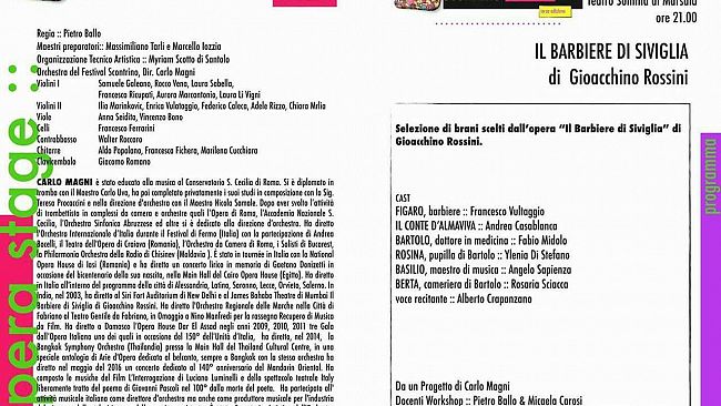 Al Teatro Comunale di Marsala l’opera “Il barbiere di Siviglia” a cura del Conservatorio di Musica “Scontrino”