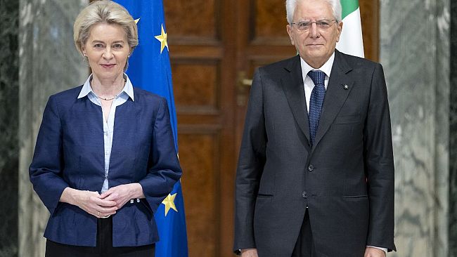 Mattarella e Von der Leyen in visita all'Università degli studi di Palermo