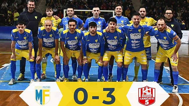 Un buon Futsal Mazara cede solo nel finale in casa contro il Canicattì