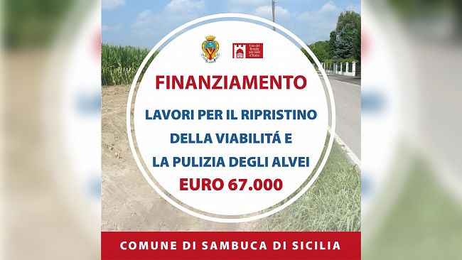 Sambuca di Sicilia, in arrivo finanziamento destinato al Ripristino delle strade e alla pulizia degli alvei dei fiumi