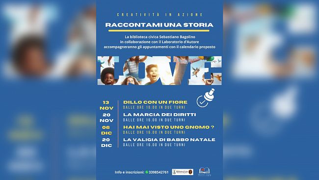 Alcamo. “Raccontami una storia”, laboratorio di lettura creativa