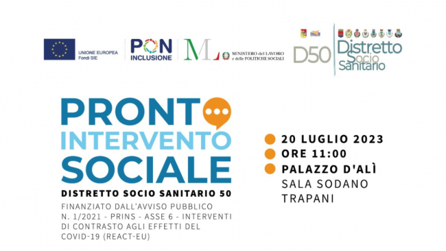 Domani a Palazzo d'Alì la presentazione del progetto “Pronto Intervento Sociale”