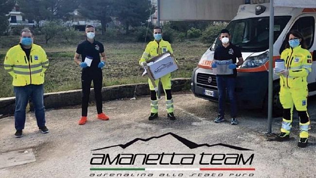 L’A.s.d. Ammanetta Team dona 200 mascherine e visiere alle postazioni 118 di Gibellina, Salemi e Calatafimi
