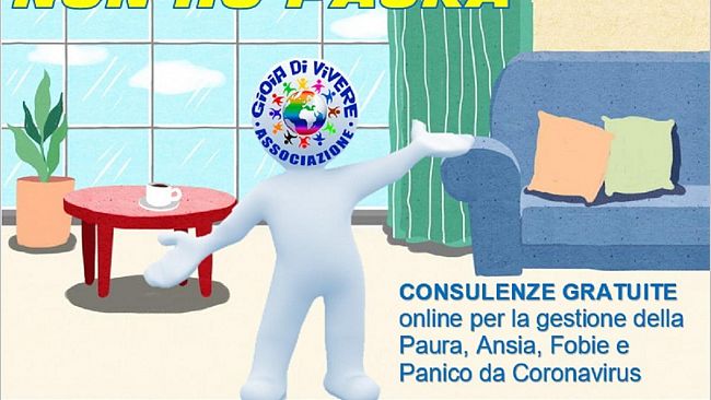 Gioia di Vivere apre uno sportello online gratuito per gestire la paura e l’ansia da Coronavirus