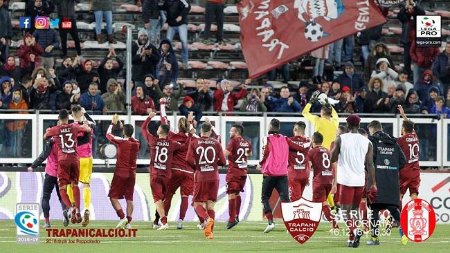Il Trapani torna alla vittoria. Rende battuto 1-0