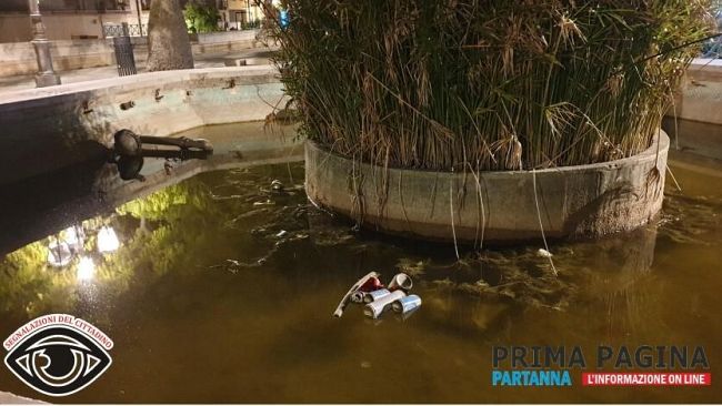 Partanna, segnalazioni del cittadino, la vasca della villa