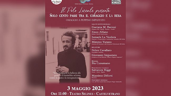 “Solo cento passi tra il coraggio e la resa”, il 3 maggio a Castelvetrano