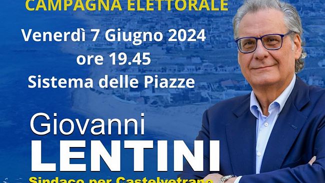 L'avvocato Giovanni Lentini chiuderà la campagna elettorale domani nel Sistema delle Piazze 