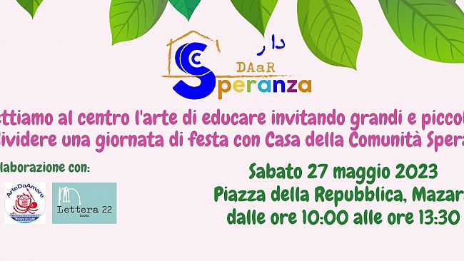 Mazara, domani la festa della Casa della Comunità Speranza