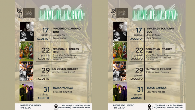 Mazara, dal 17 al 31 agosto la rassegna musicale 