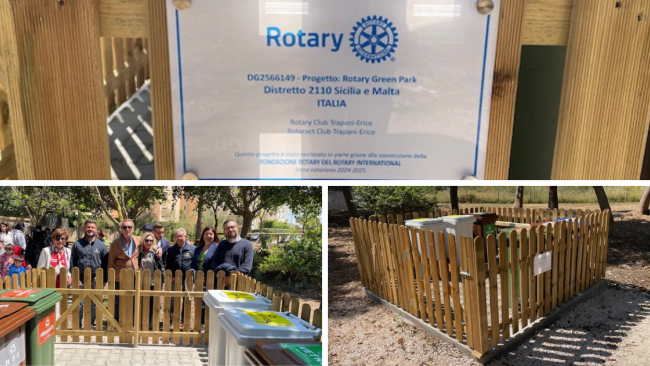 Rotary Trapani-Erice, inaugurazione del “Rotary Green Park” al parco cittadino “Trapani Green”